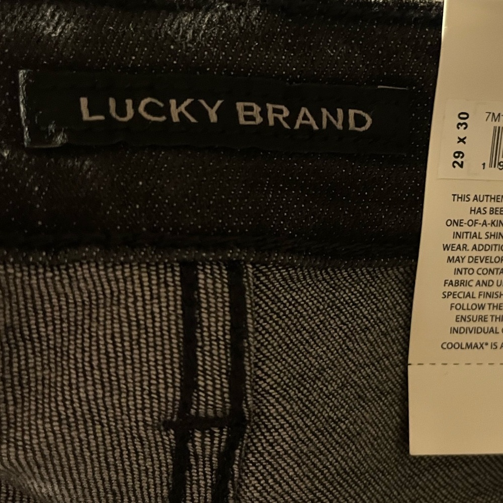 NWT Lucky Brand Slim Fit Coolmax Dark/ black wash denim W29 L30 - Picture 13 of 14
